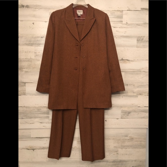 Tribeca | Pants & Jumpsuits | Tribeca Rust Colored Tweed Long Pantsuit ...
